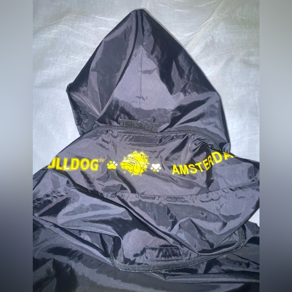 THE BULLDOG AMSTERDAM VINTAGE PACK AWAY WITH  STRAP BLACK WINDBREAKER - Picture 4 of 16